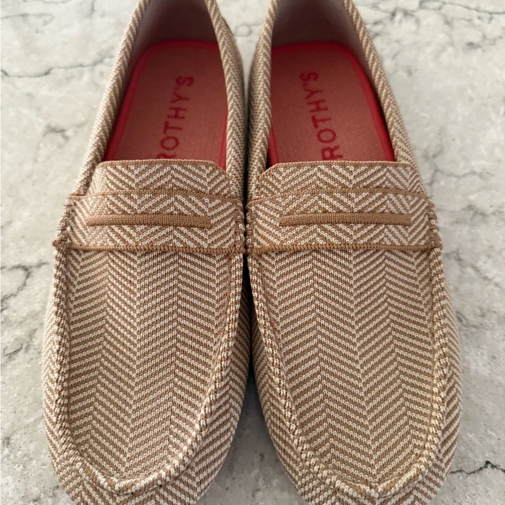 Rothy's The Driver Tan Herringbone Loafers - Picture 4 of 4